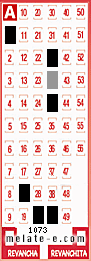 Volante ganador del sorteo 1073 de Melate