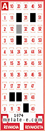 Volante ganador del sorteo 1074 de Melate