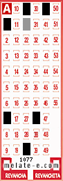 Volante ganador del sorteo 1077 de Melate