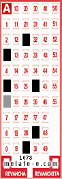Volante ganador del sorteo 1078 de Melate