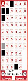 Volante ganador del sorteo 1082 de Melate