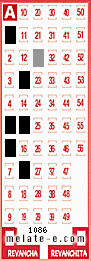 Volante ganador del sorteo 1086 de Melate