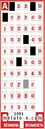 Volante ganador del sorteo 1091 de Melate