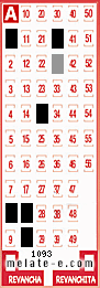 Volante ganador del sorteo 1093 de Melate
