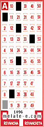 Volante ganador del sorteo 1096 de Melate