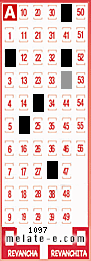 Volante ganador del sorteo 1097 de Melate