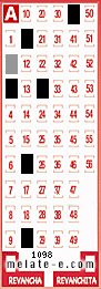 Volante ganador del sorteo 1098 de Melate