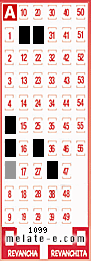 Volante ganador del sorteo 1099 de Melate