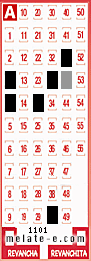 Volante ganador del sorteo 1101 de Melate