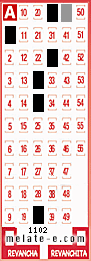 Volante ganador del sorteo 1102 de Melate