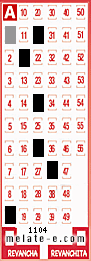 Volante ganador del sorteo 1104 de Melate