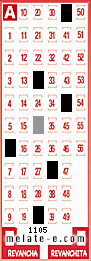 Volante ganador del sorteo 1105 de Melate
