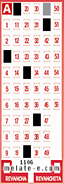 Volante ganador del sorteo 1106 de Melate