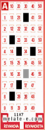 Volante ganador del sorteo 1107 de Melate
