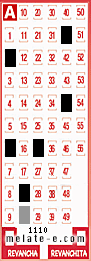 Volante ganador del sorteo 1110 de Melate
