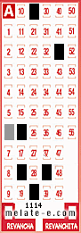 Volante ganador del sorteo 1114 de Melate