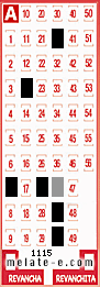 Volante ganador del sorteo 1115 de Melate