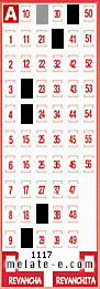 Volante ganador del sorteo 1117 de Melate