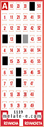 Volante ganador del sorteo 1119 de Melate