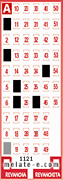 Volante ganador del sorteo 1121 de Melate
