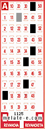 Volante ganador del sorteo 1125 de Melate