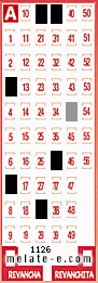 Volante ganador del sorteo 1126 de Melate