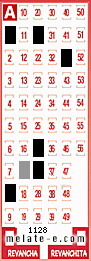 Volante ganador del sorteo 1128 de Melate