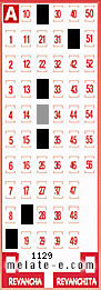 Volante ganador del sorteo 1129 de Melate