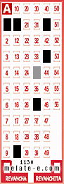 Volante ganador del sorteo 1130 de Melate