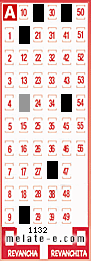 Volante ganador del sorteo 1132 de Melate