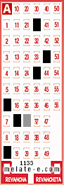 Volante ganador del sorteo 1133 de Melate
