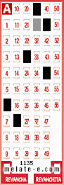 Volante ganador del sorteo 1135 de Melate