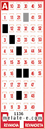 Volante ganador del sorteo 1136 de Melate