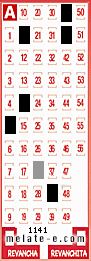 Volante ganador del sorteo 1141 de Melate