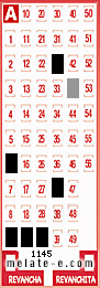 Volante ganador del sorteo 1145 de Melate
