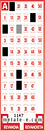 Volante ganador del sorteo 1147 de Melate
