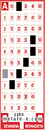 Volante ganador del sorteo 1150 de Melate