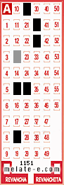 Volante ganador del sorteo 1151 de Melate