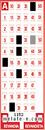 Volante ganador del sorteo 1152 de Melate