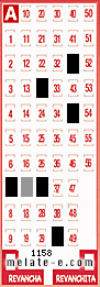 Volante ganador del sorteo 1158 de Melate