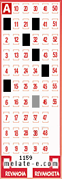 Volante ganador del sorteo 1159 de Melate