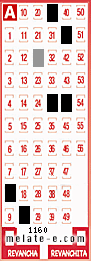 Volante ganador del sorteo 1160 de Melate