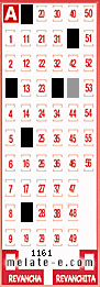 Volante ganador del sorteo 1161 de Melate