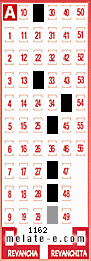 Volante ganador del sorteo 1162 de Melate