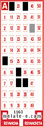 Volante ganador del sorteo 1163 de Melate