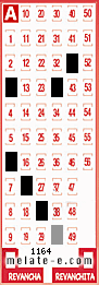 Volante ganador del sorteo 1164 de Melate