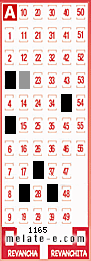Volante ganador del sorteo 1165 de Melate