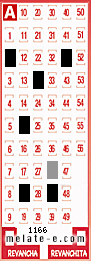 Volante ganador del sorteo 1166 de Melate