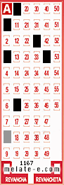 Volante ganador del sorteo 1167 de Melate