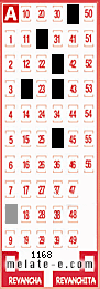 Volante ganador del sorteo 1168 de Melate